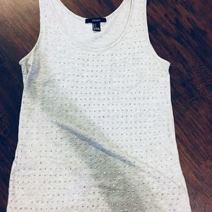 Gray and silver Forever 21 tank top.
